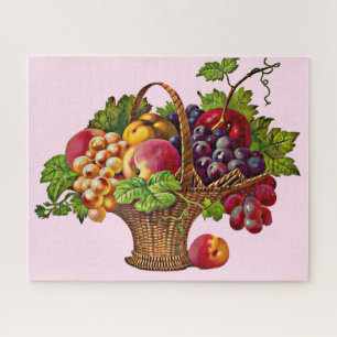 Quebra-cabeça bela cesta de fruta vitoriana