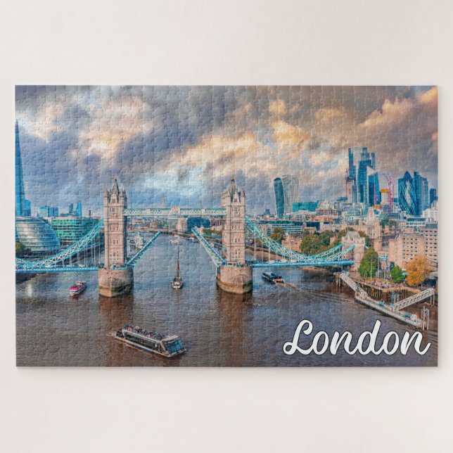 Quebra-cabeça Bela Cidade de Londres, Inglaterra (Horizontal)