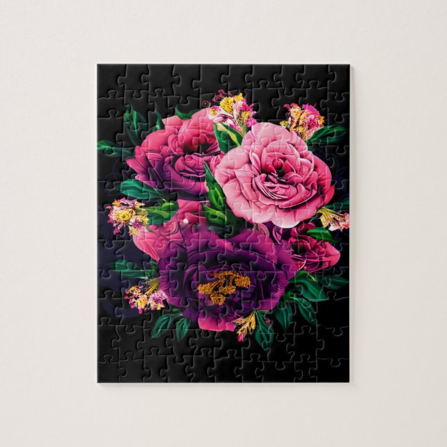 Quebra-cabeça bela disposição de flores (Vertical)