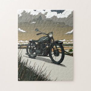 Quebra-cabeça Bela Moto Antiga Vintage