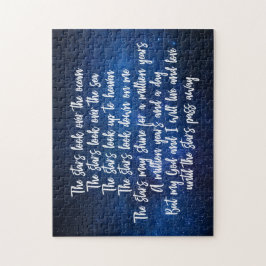 Quebra-cabeça Bela oração Cristã Stars Poem Night Sky