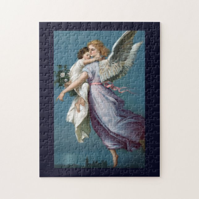 Quebra-cabeça Bela pintura de anjo guardião (Vertical)
