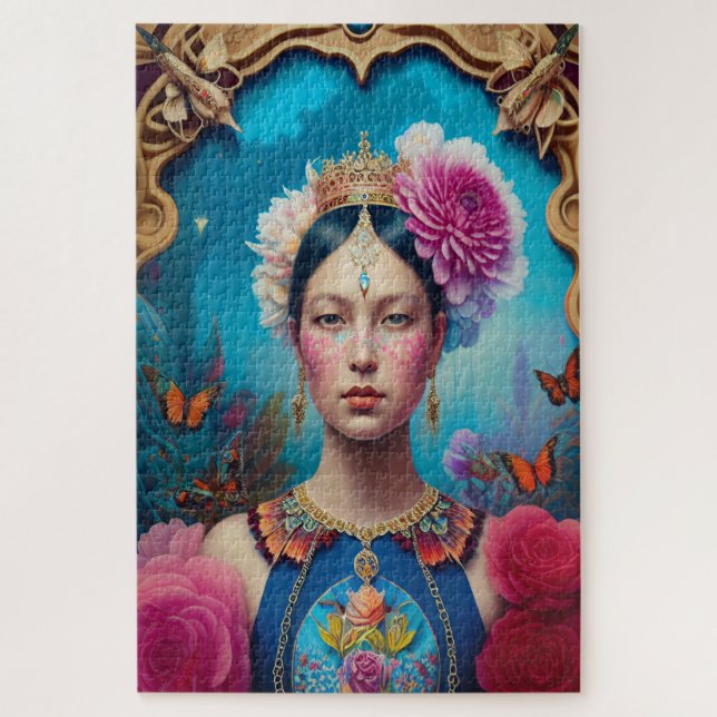 Quebra-cabeça Bela pintura princesa (Vertical)