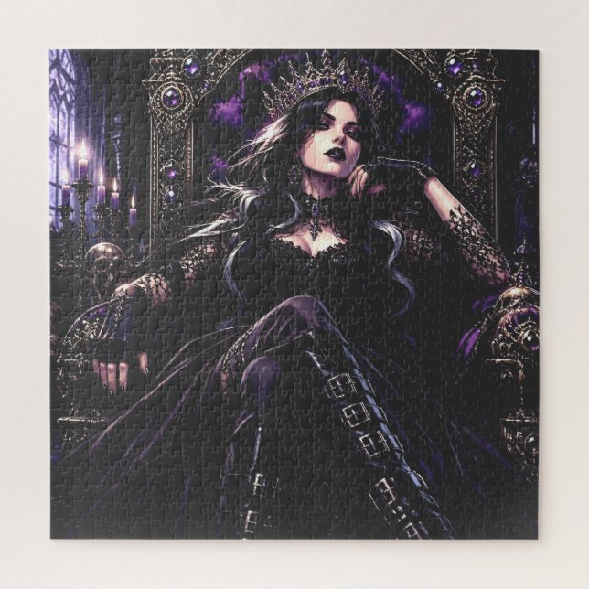 Quebra-cabeça Bela Rainha Romântica Gótica (Vertical)