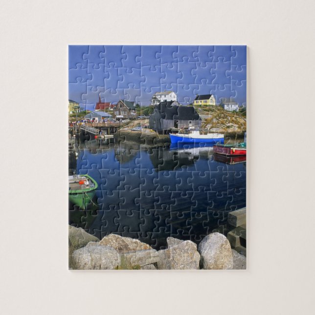 Quebra-cabeça Bela vila de Peggy's Cove com porto (Vertical)