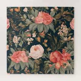 Quebra-cabeça Belas Flores de Rosa Floral Vintage