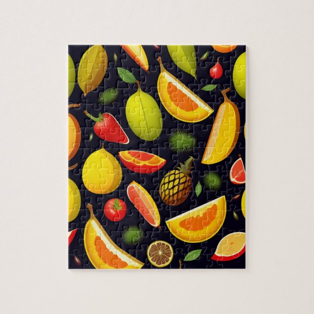 Quebra-cabeça Belas Frutas Coloridas de Padrão (Vertical)