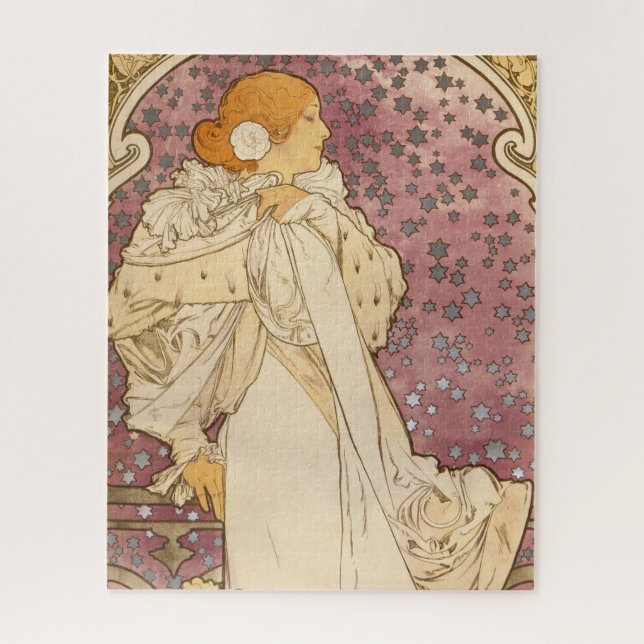 Quebra-cabeça Beleza da Mulher Mucha Art Nouveau (Vertical)