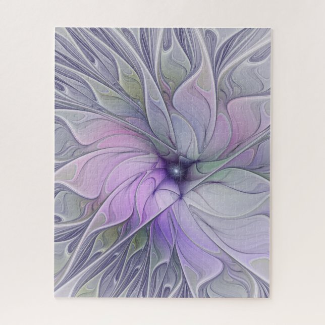 Quebra-cabeça Beleza Impressionante Flor de Arte Fractal Abstrat (Vertical)