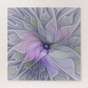 Quebra-cabeça Beleza Impressionante Flor de Arte Fractal Abstrat