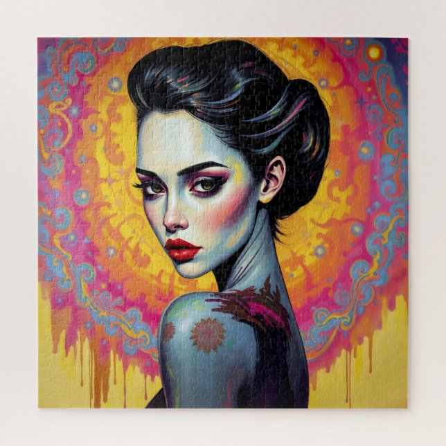 Quebra-cabeça Beleza Mística no Brilho Cósmico (Vertical)