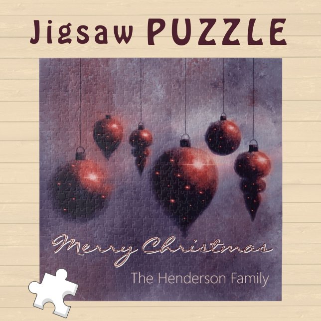 Quebra-cabeça Belezinhos de Natal Personalizados Vermelhos em Vi (Criador carregado)