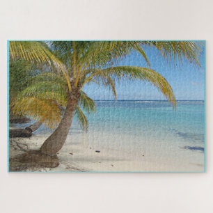 Quebra-cabeça Belize Palm Tree Beach Caribe Ocean Seascape