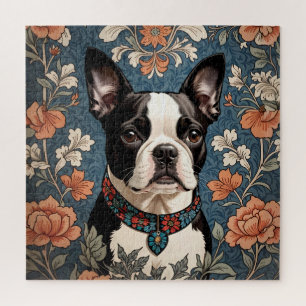 Quebra-cabeça Belo Boston Terrier William Morris Inspirou