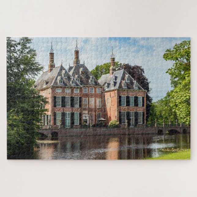 Quebra-cabeça Belo Castelo Duivenvoorde em Voorschoten (Horizontal)