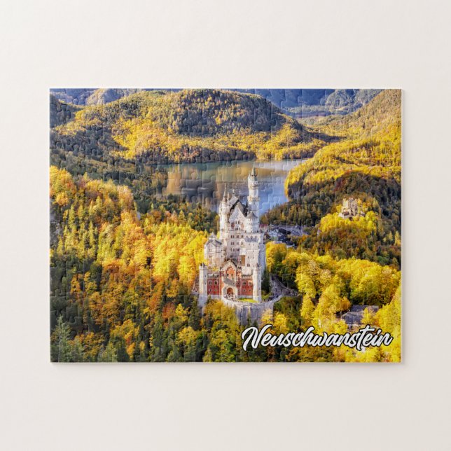 Quebra-cabeça Belo Castelo Neuschwanstein, Alemanha (Horizontal)