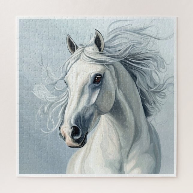 Quebra-cabeça BELO CAVALO #1 Travesseiro decorativo (Vertical)