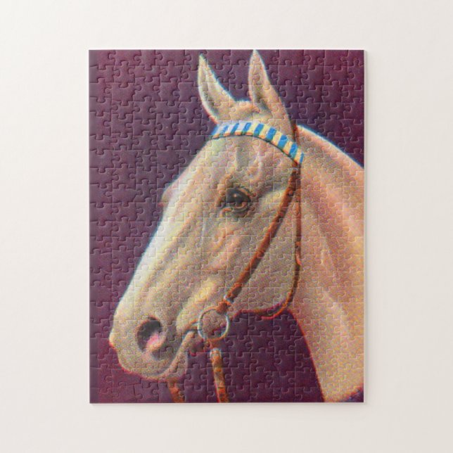 Quebra-cabeça belo cavalo branco (Vertical)