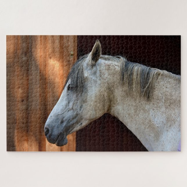 Quebra-cabeça Belo Cavalo Branco (Horizontal)