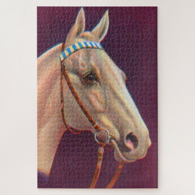 Quebra-cabeça belo cavalo branco (Vertical)