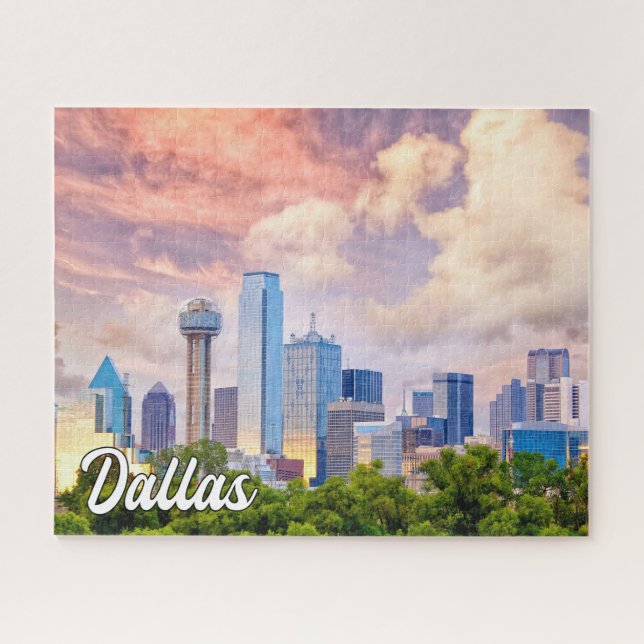 Quebra-cabeça Belo Centro Dallas, Texas, EUA (Horizontal)