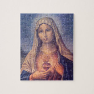 Quebra-cabeça Belo Coração Religioso Sagrado da Virgem Maria