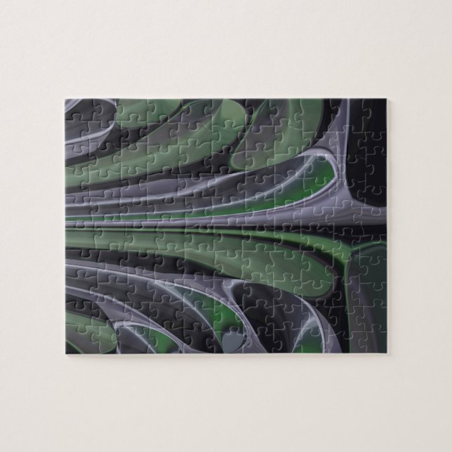 Quebra-cabeça Belo Design de Textura de Aurora Verde (Horizontal)