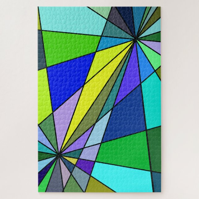 Quebra-cabeça Belo Design gráfico, como vidro manchado, em um (Vertical)