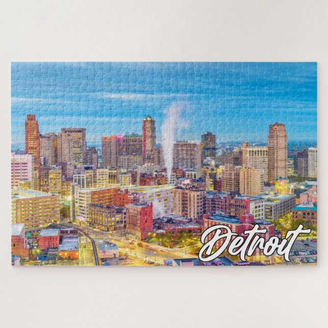 Quebra-cabeça Belo Detroit, Michigan, EUA (Horizontal)