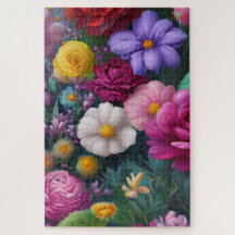 Belo e colorido vibrante Mistura Flores divertida