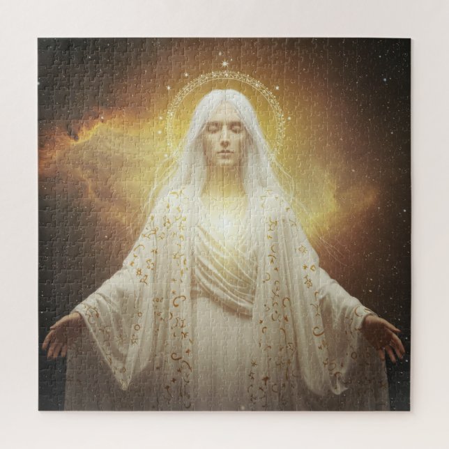 Quebra-cabeça Belo Espírito Angélico Celestial Aparece no Céu (Vertical)