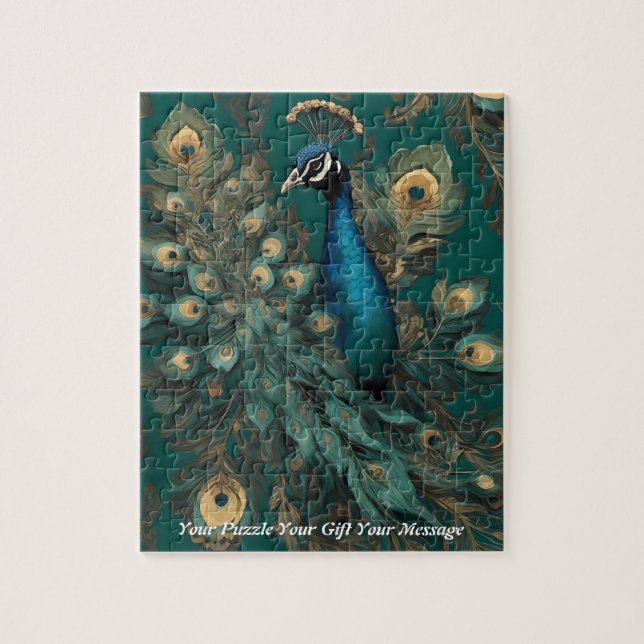 Quebra-cabeça Belo Esplendor Majestoso: O Boho Peacock (Vertical)