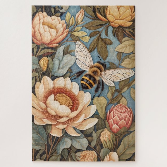 Quebra-cabeça Belo Jardim Com Flores De Protea (Vertical)
