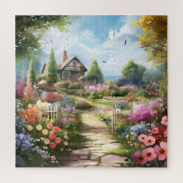 Quebra-cabeça Belo Jardim do País de Aquarela