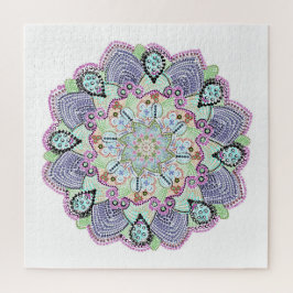 Quebra-cabeça Belo Jardim Doily Mandala Art