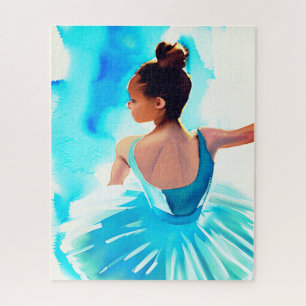 Quebra-cabeça Belo Jovem Ballerina em Azul
