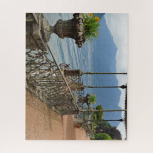 Quebra-cabeça Belo Lago Como Itália Garden Terrace