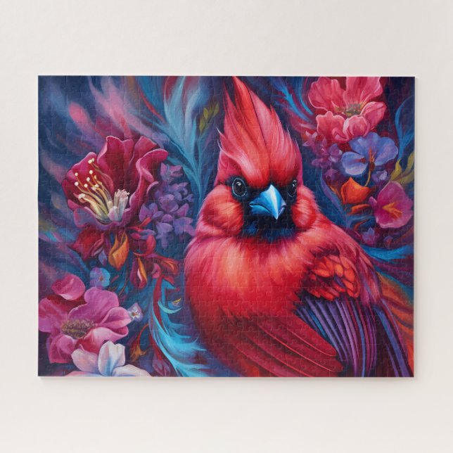 Quebra-cabeça Belo Pássaro Cardinal (Horizontal)