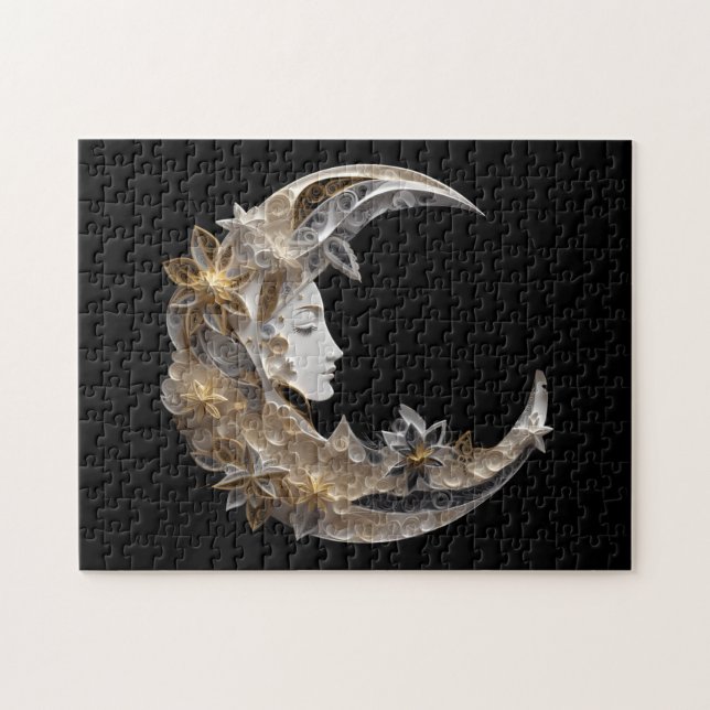 Quebra-cabeça Belo rosto na lua (Horizontal)