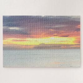 Quebra-cabeça Belo Sol amarelo-alaranjado oceano céu