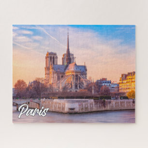 Quebra-cabeça Belo Sunset Sobre Paris, França