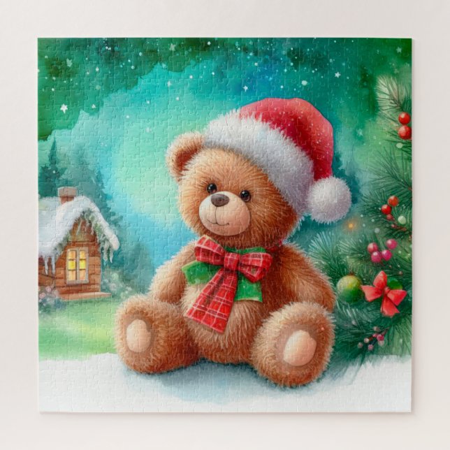 Quebra-cabeça Belo Urso de Teddy De Natal (Vertical)