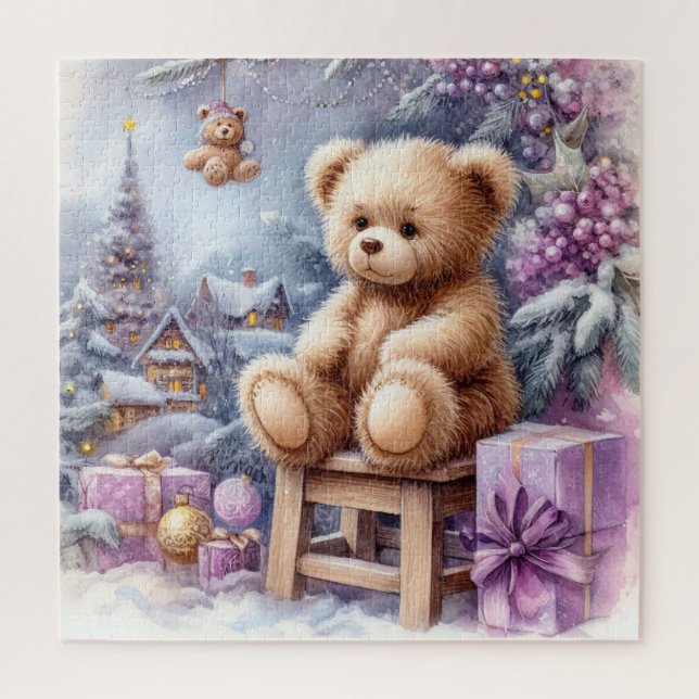 Quebra-cabeça Belo Urso de Teddy De Natal (Vertical)