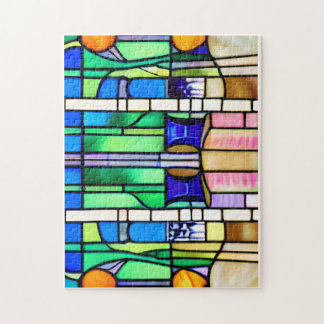 Quebra-cabeça Belo Vidro Verde