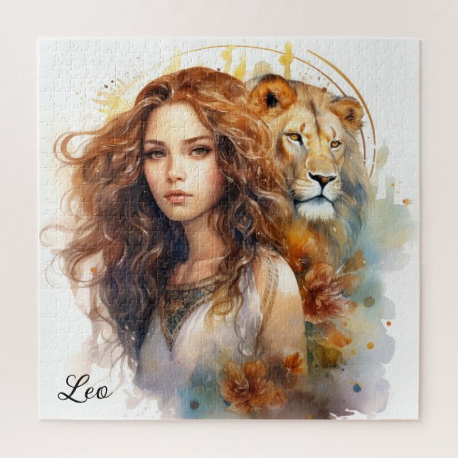 Quebra-cabeça Belo Zodiac Leo (Vertical)