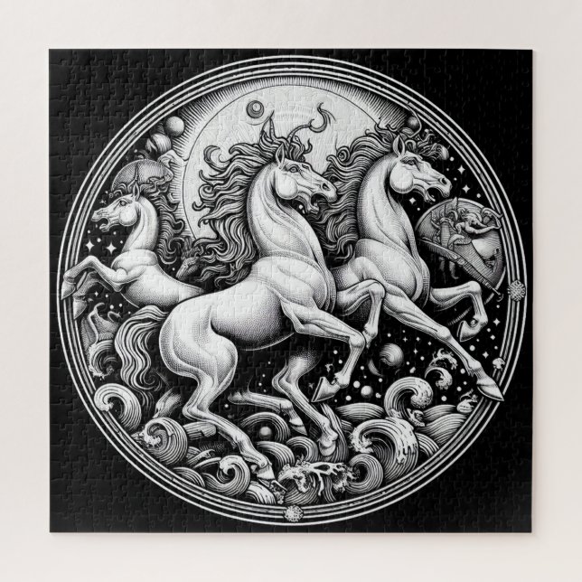 Quebra-cabeça "Belos Cavalos Místicos" 18 (Vertical)