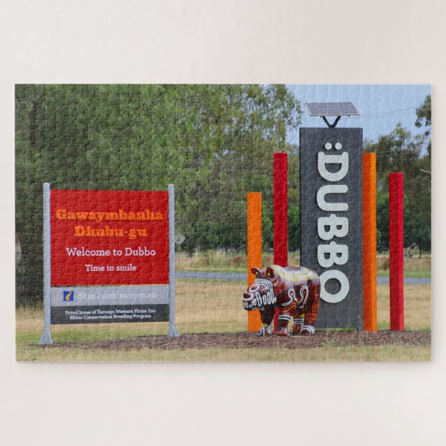 Quebra-cabeça Bem-vindo a Dubbo, Austrália, sinal (Horizontal)