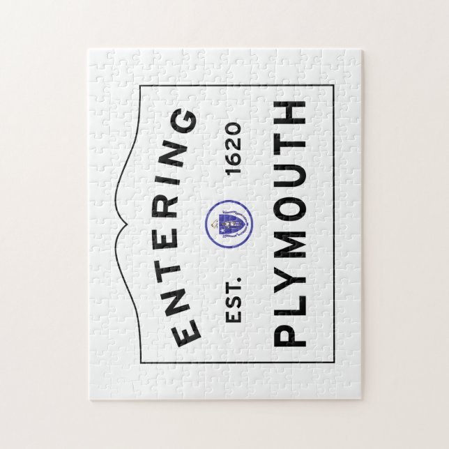 Quebra-cabeça Bem-vindo a Plymouth (Vertical)