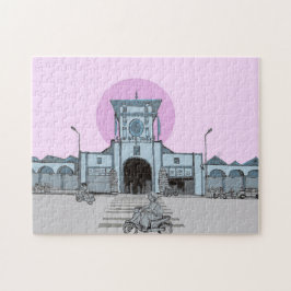 Quebra-cabeça Ben Thanh Market Saigon Vietnam Ilustração