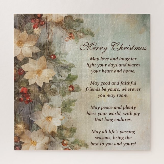 Quebra-cabeça Bênção Irlandesa de Natal | Flores de inverno Boni (Vertical)